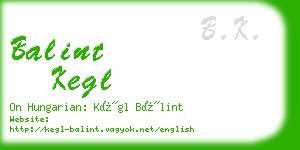 balint kegl business card